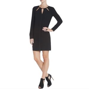 BCBGMaxAzria Emmalise Cutout Black Shift Dress